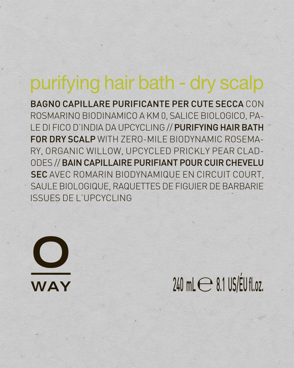 oway purifying hair bath dry scalp label mobileonly