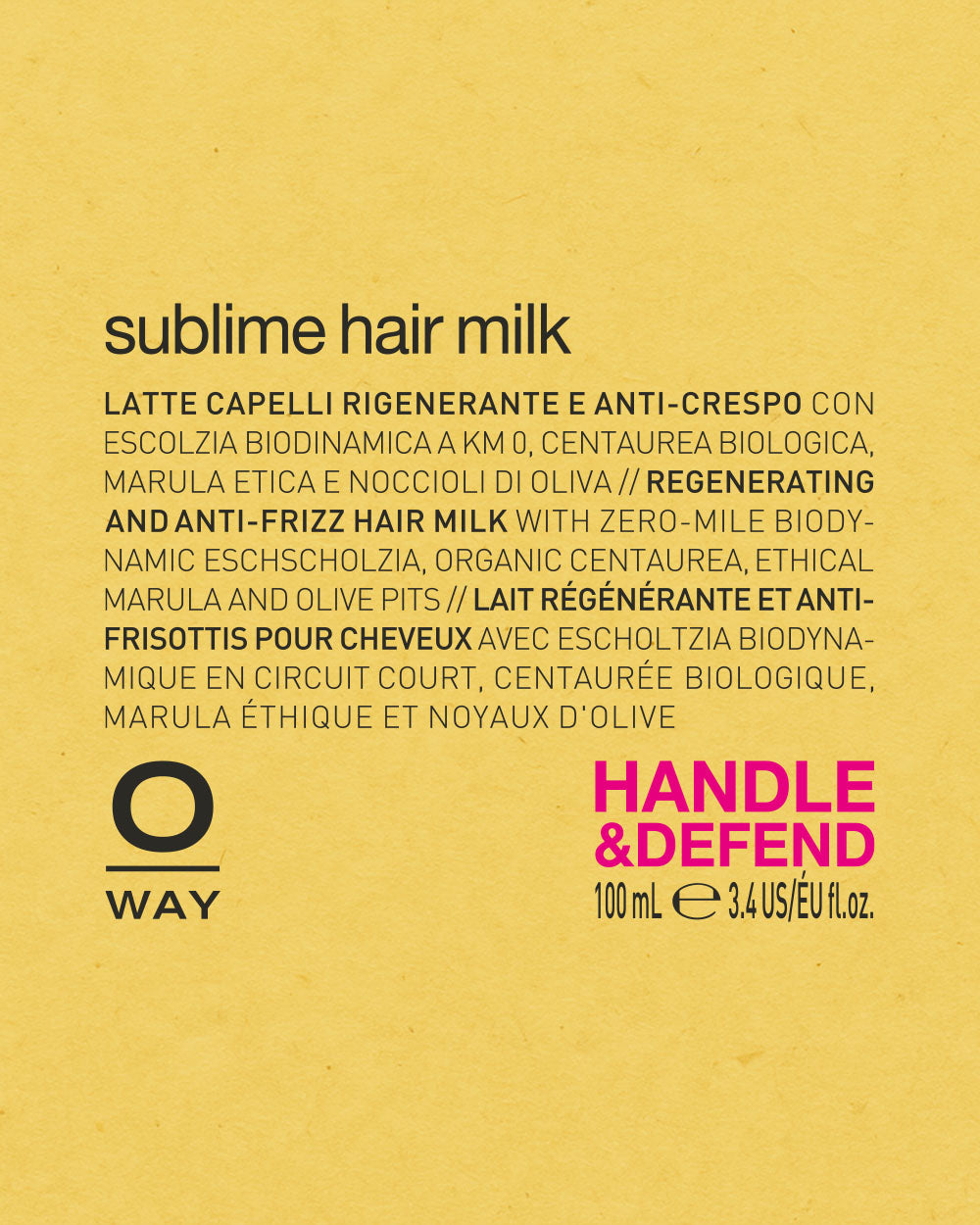 label for oway sublime hair milk mobileonly