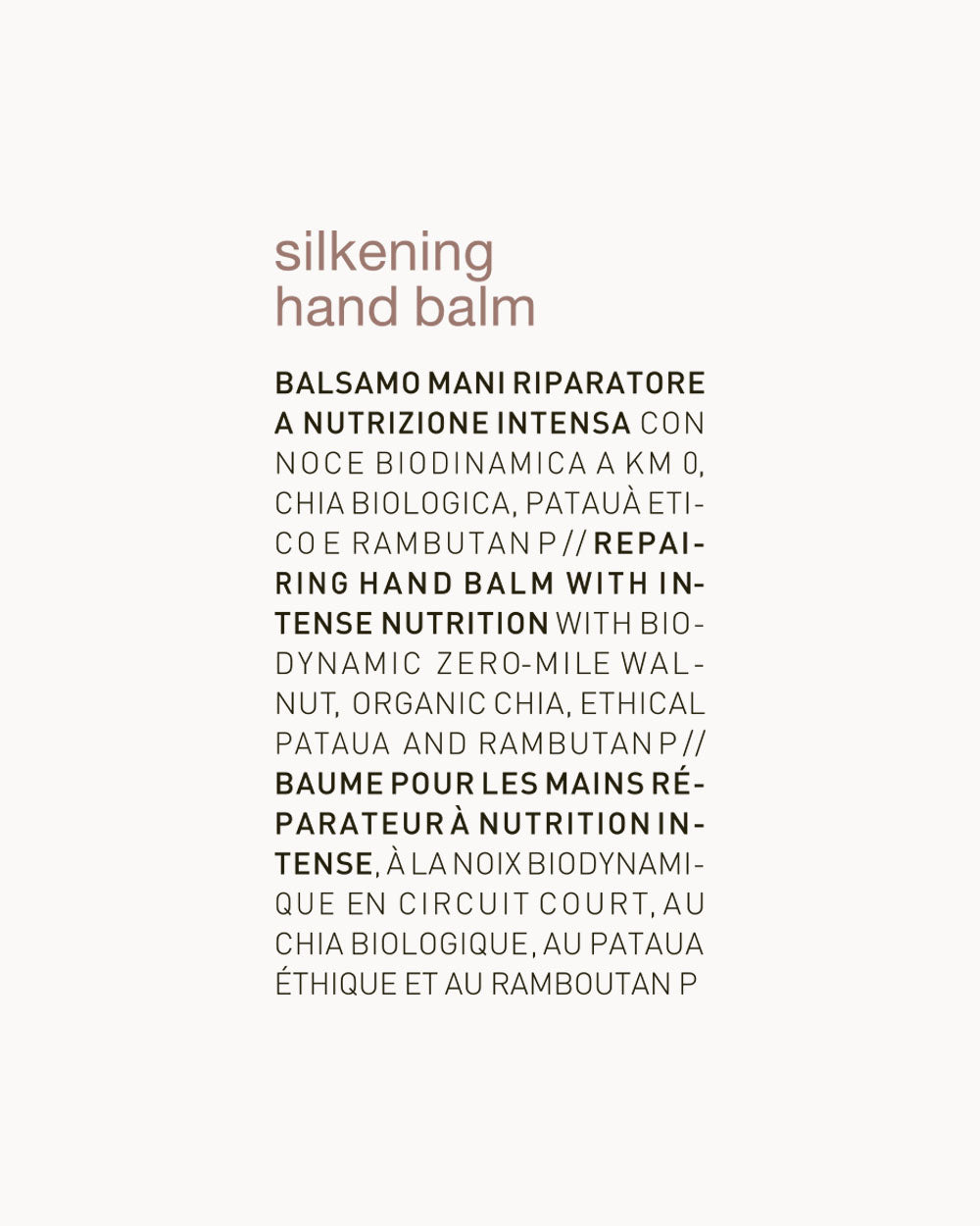 silkening hand balm oway label mobileonly