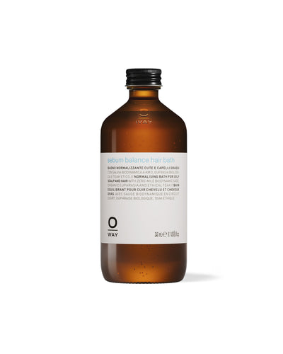 Sebum balance hair bath, purifies and balances overly greasy hair and scalp