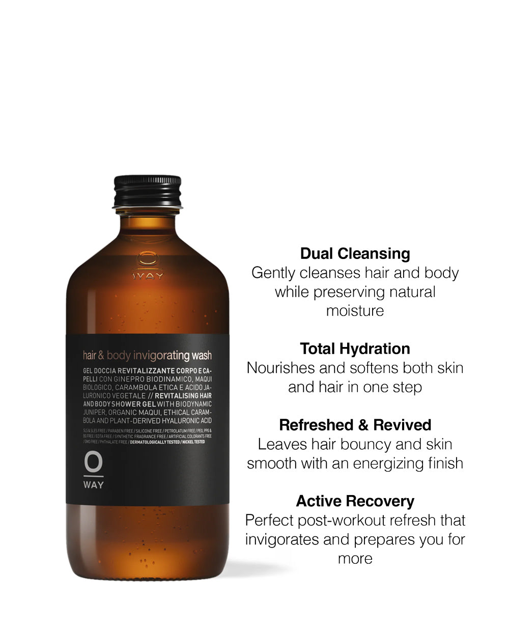 Oway Hair & Body Invigorating Wash benefits mobileonly
